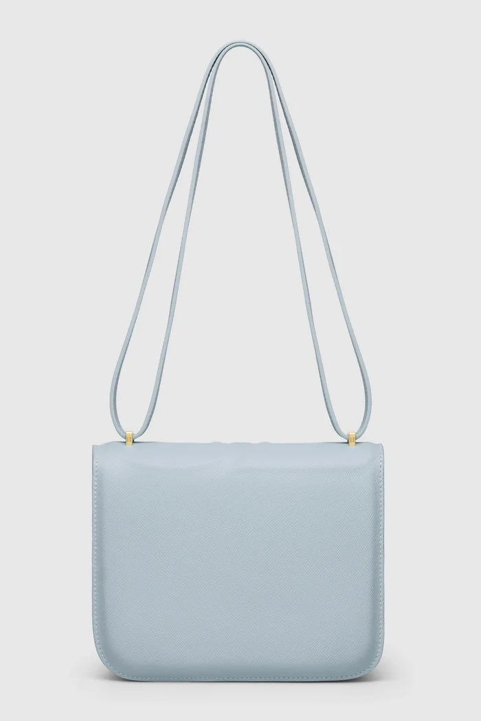 alba bag medium in blue by buttonscarves back view