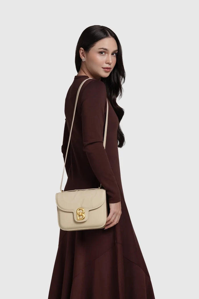 alba bag medium in chalk by buttonscarves with adjustable leather strap