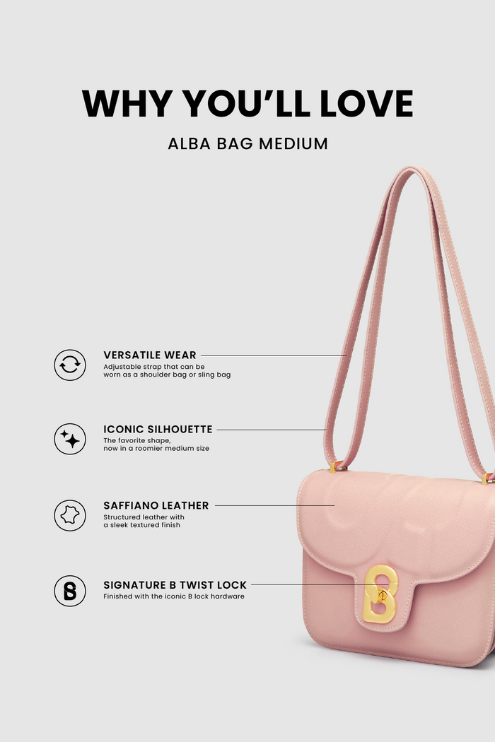 alba bag medium in dusty pink by buttonscarves feature overview