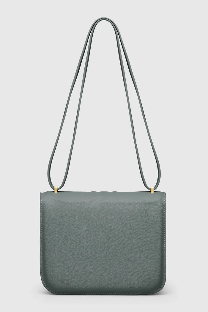 alba bag medium in green by buttonscarves back view