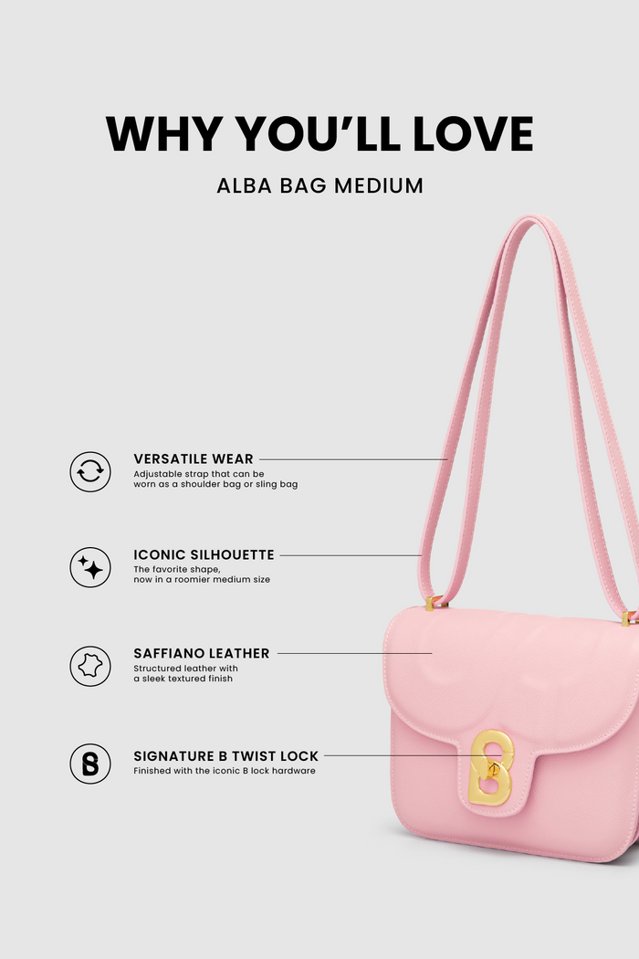 alba bag medium in pink by buttonscarves feature overview