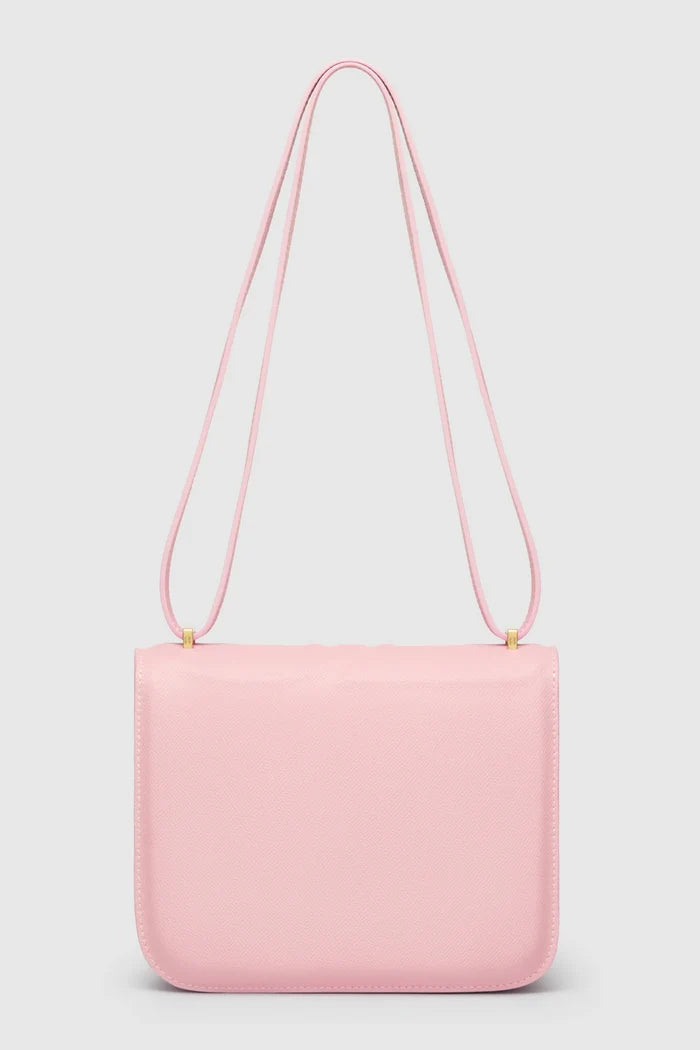 alba bag medium in pink by buttonscarves back view