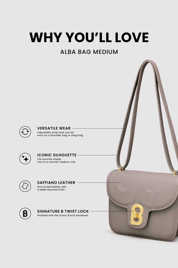 alba bag medium in taupe by buttonscarves feature overview