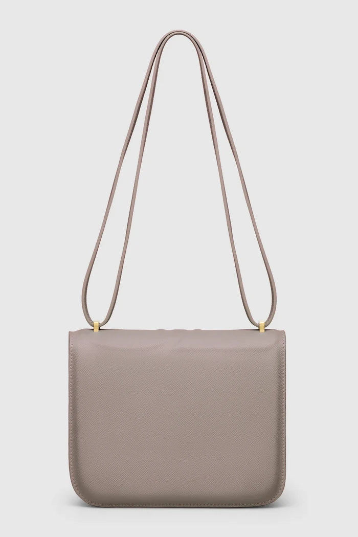 alba bag medium in taupe by buttonscarves back view
