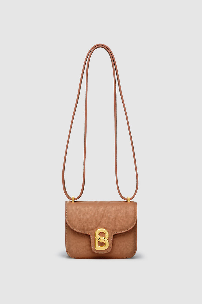alba bag mini in caramel by buttonscarves