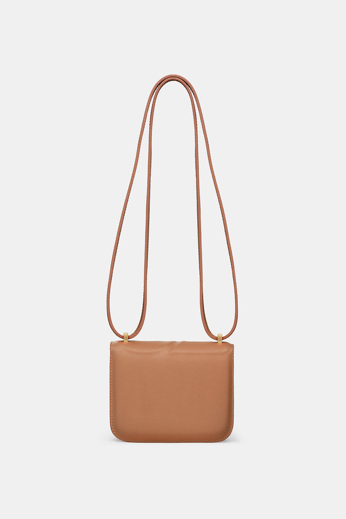 alba bag in caramel by buttonscarves back view