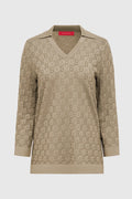 alba knit top in frappe by buttonscarves