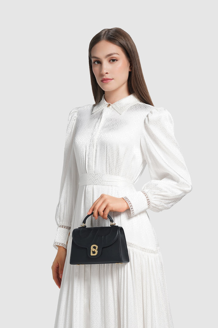 alda bag black with top handle