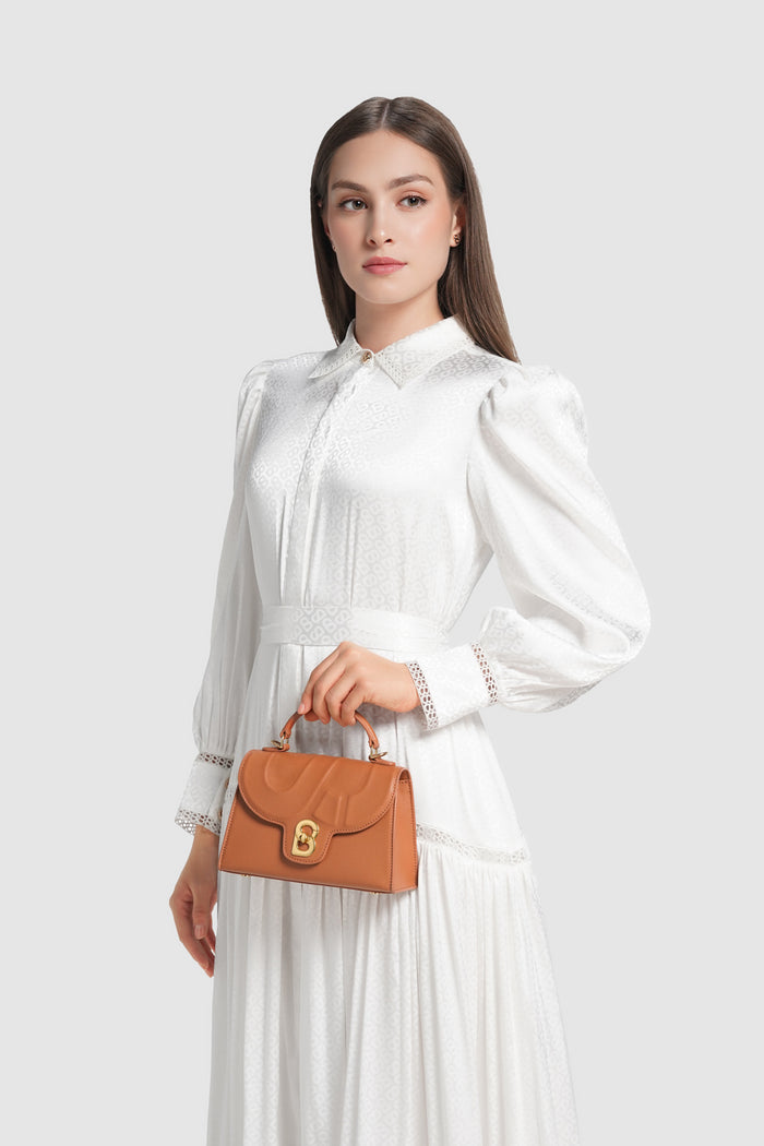 alda bag cognac with top handle
