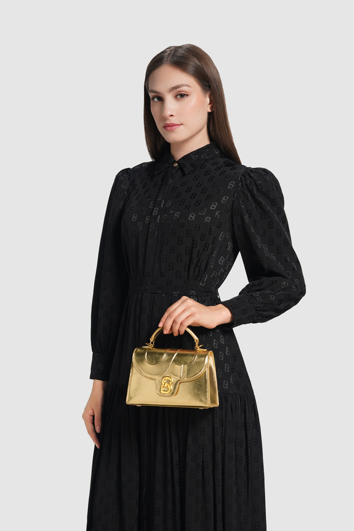 alda bag gold with top handle
