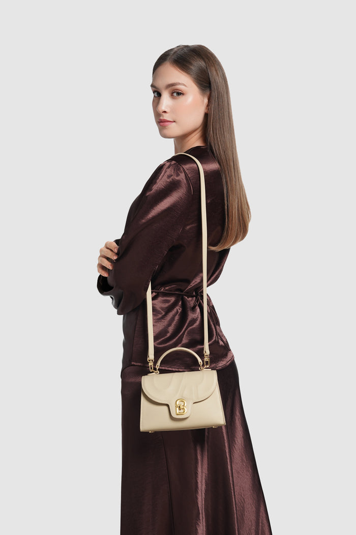 alda bag ivory sand with detachable strap