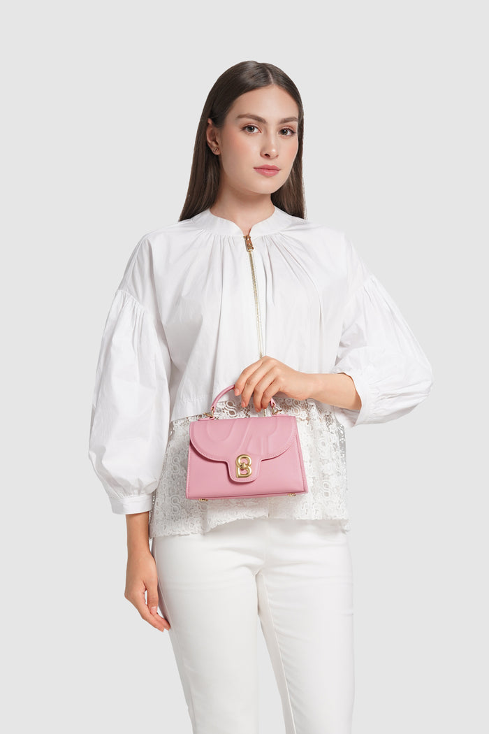 alda bag pink with top handle
