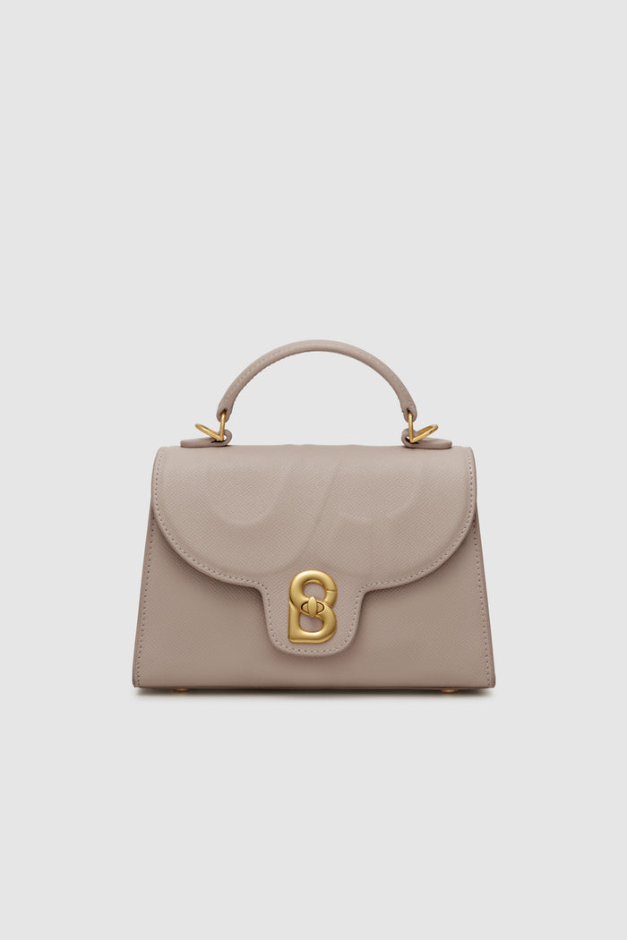 alda bag taupe by buttonscarves