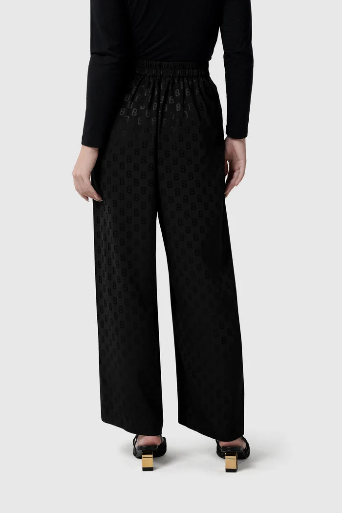 aleena pants in black by buttonscarves back view