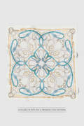 alexandra printed square scarf in chalk by buttonscarves