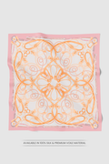 alexandra printed square scarf in chantilly by buttonscarves