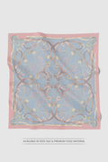 alexandra printed square scarf in chateau by buttonscarves
