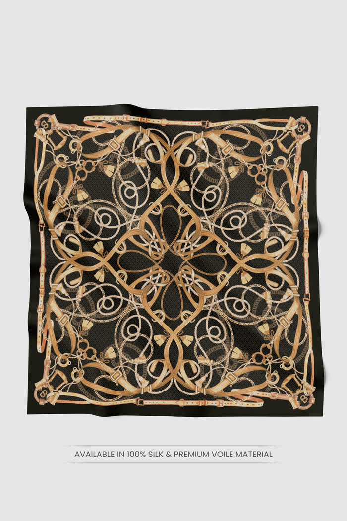 alexandra printed square scarf in gala by buttonscarves