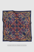alexandra printed square scarf in imperial by buttonscarves