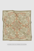 alexandra printed square scarf in tapestry by buttonscarves