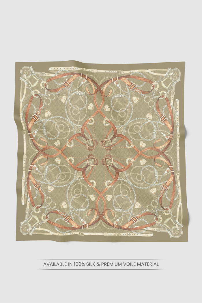 alexandra printed square scarf in tapestry by buttonscarves