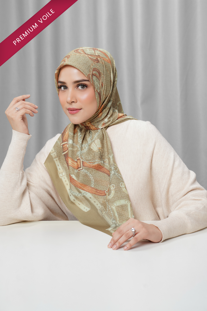 alexandra printed square scarf in tapestry by buttonscarves front view