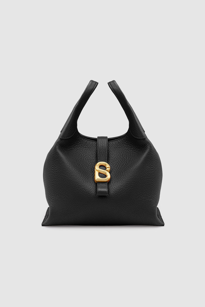 alexandra shoulder bag in black by buttonscarves