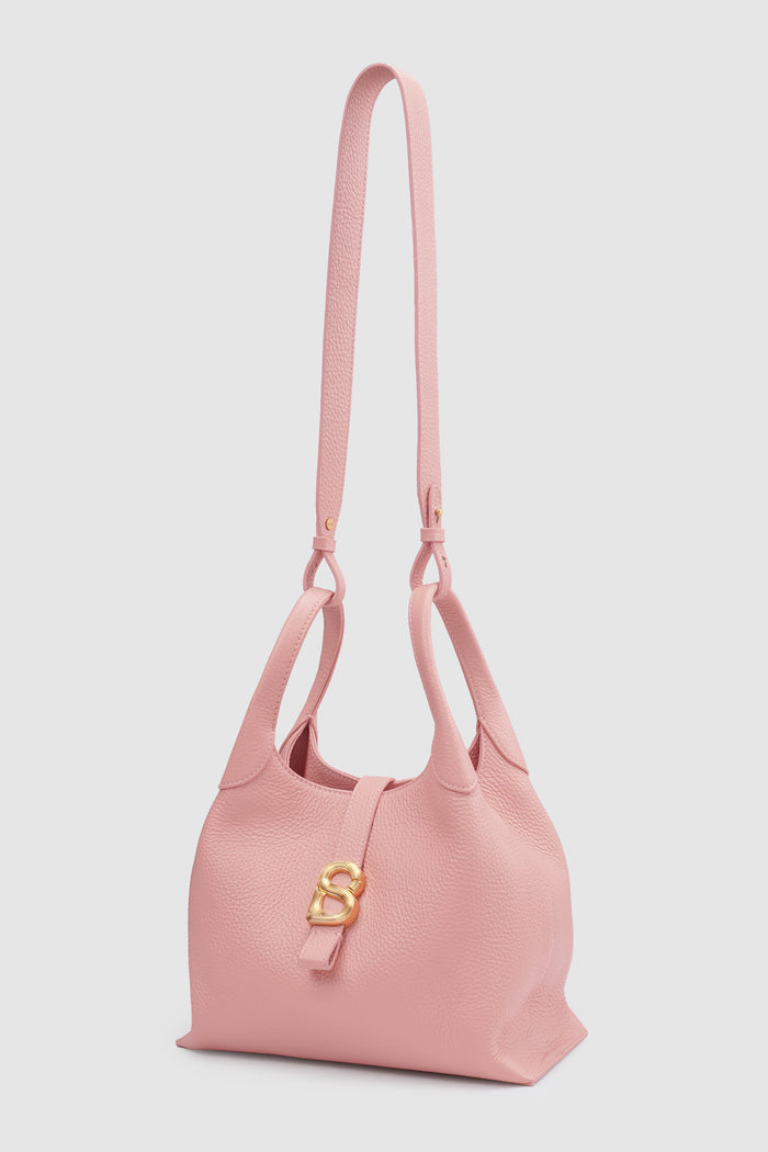 alexandra shoulder bag in blush by buttonscarves with detachable strap