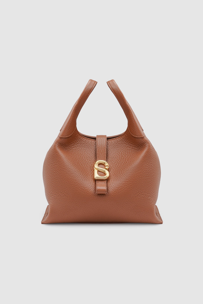 alexandra shoulder bag in caramel by buttonscarves