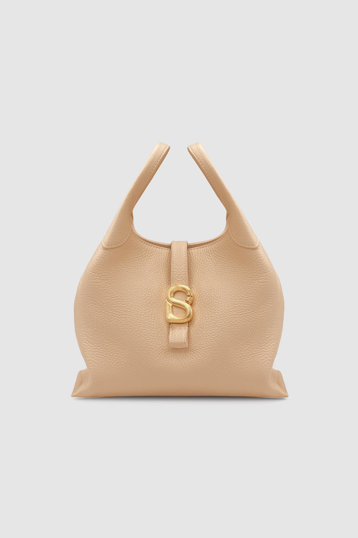 alexandra shoulder bag in champagne by buttonscarves