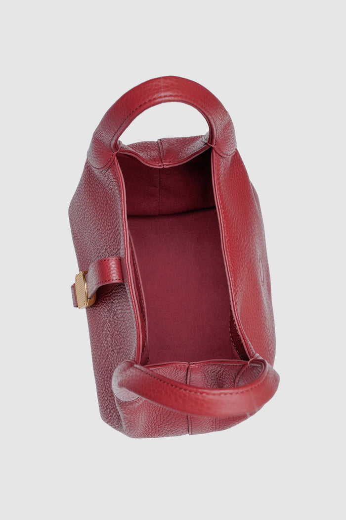 alexandra shoulder bag in cranberry by buttonscarves interior