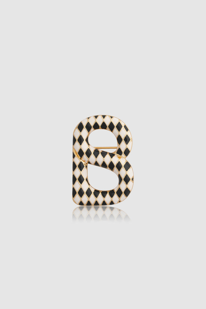 alice brooch in chess by buttonscarves front view