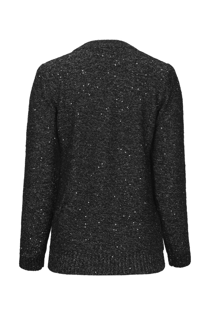 alice sweatshirt in black by buttonscarves back view