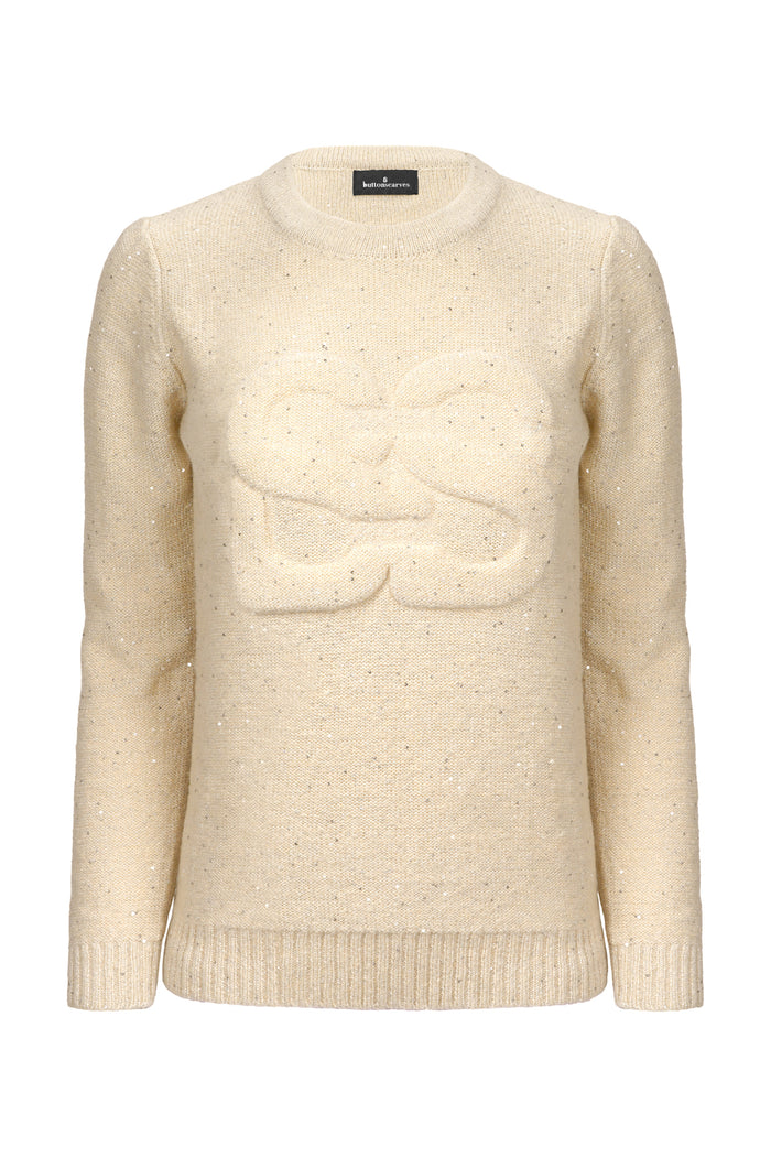 alice sweatshirt in ivory by buttonscarves