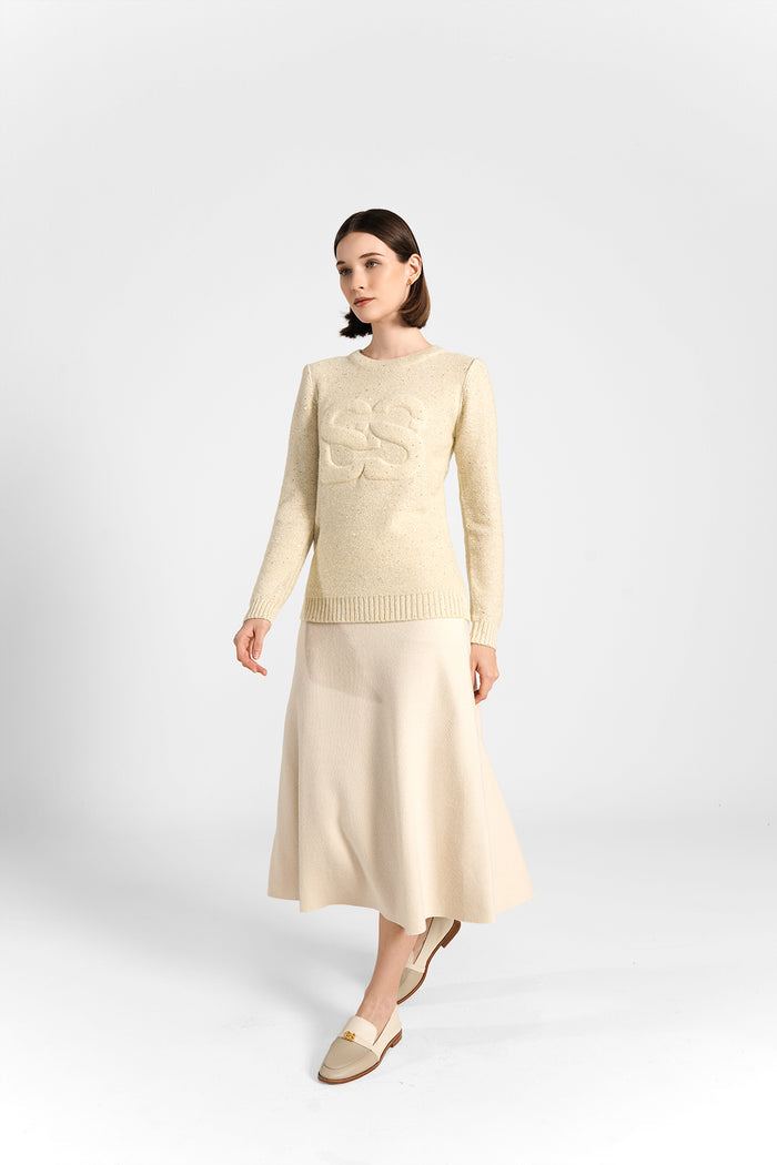 alice sweatshirt in ivory by buttonscarves overview look