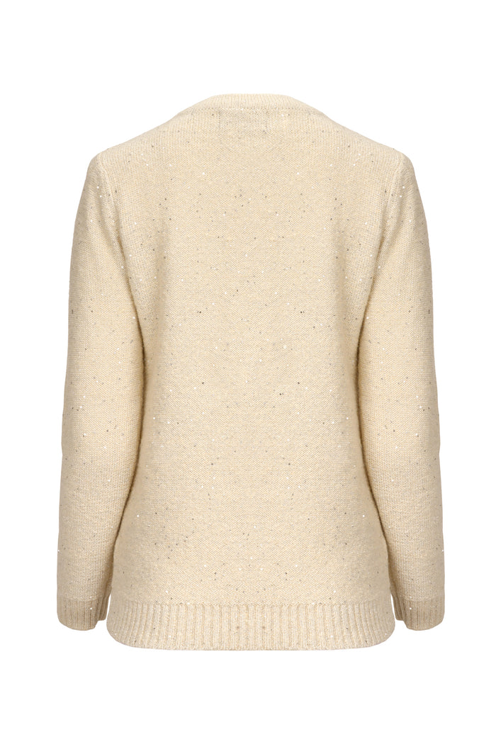 alice sweatshirt in ivory by buttonscarves back view