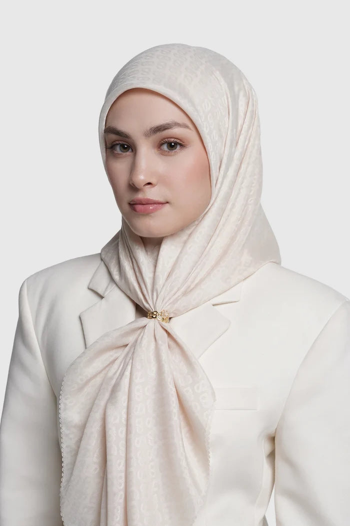 alina ring brooch in gold by buttonscarves on scarf
