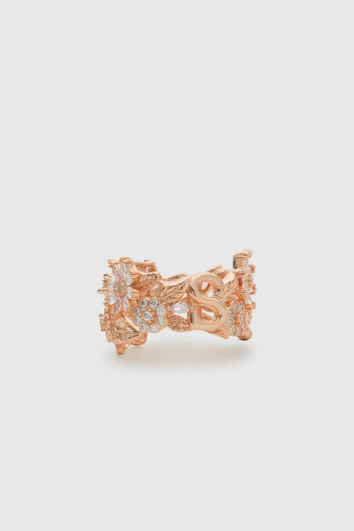 alina ring brooch in rose gold by buttonscarves