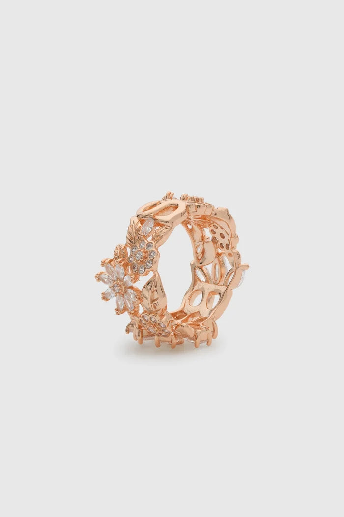 alina ring brooch in rose gold by buttonscarves inside detail