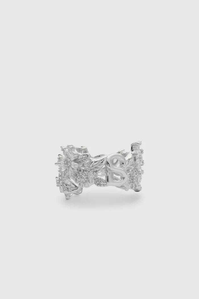 alina ring brooch in silver by buttonscarves