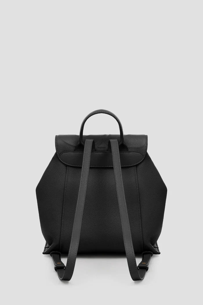 alma backpack in black by buttonscarves back view