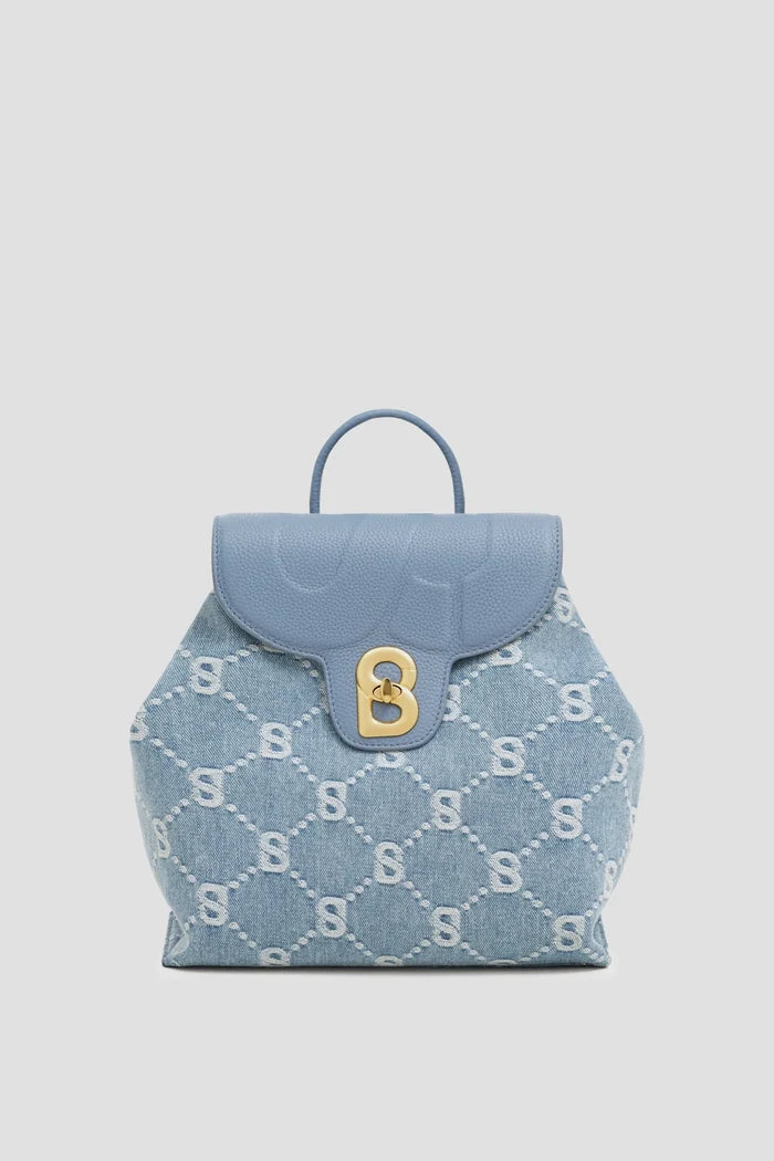 alma backpack in denim by buttonscarves