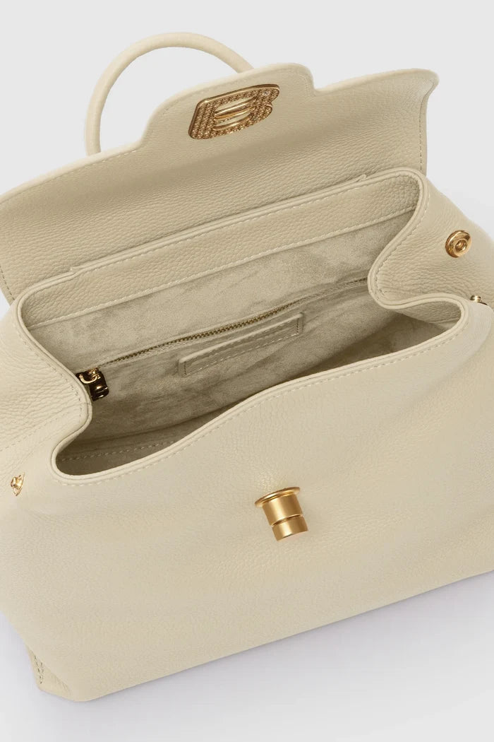 alma backpack in lamb by buttonscarves interior compartment
