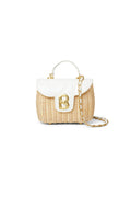 Alma Rattan Bag Small - White