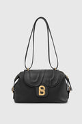 alma shoulder bag in black by buttonscarves