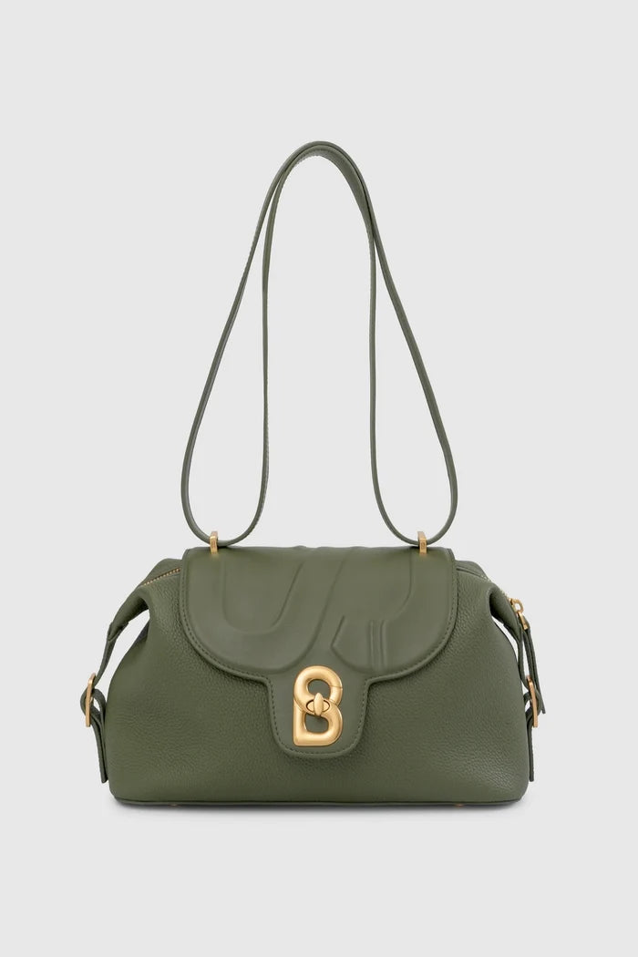 alma shoulder bag in olive by buttonscarves