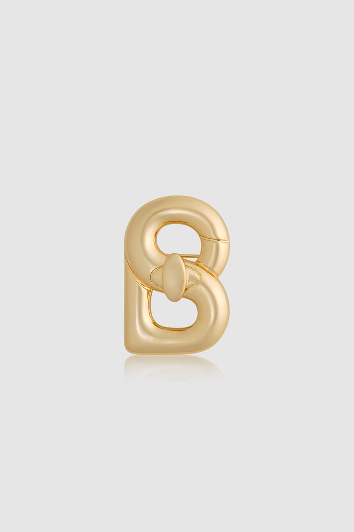 Alma Twist Brooch - Matte Gold