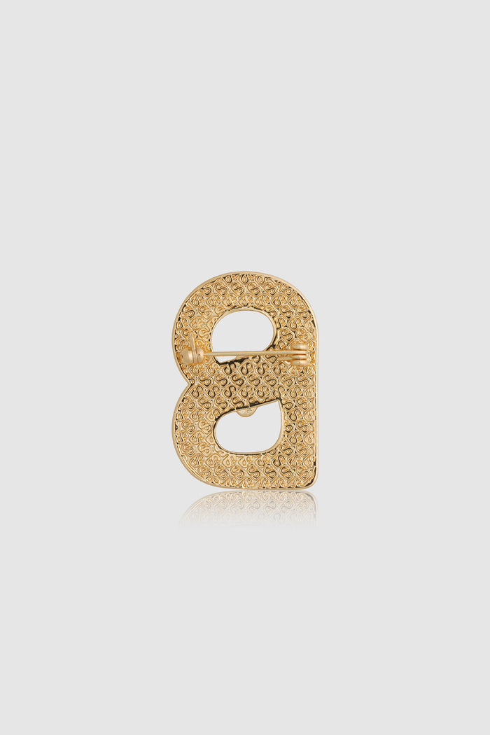Alma Twist Brooch - Matte Gold