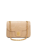 Aluna Leather Flap Bag Large - Coffee