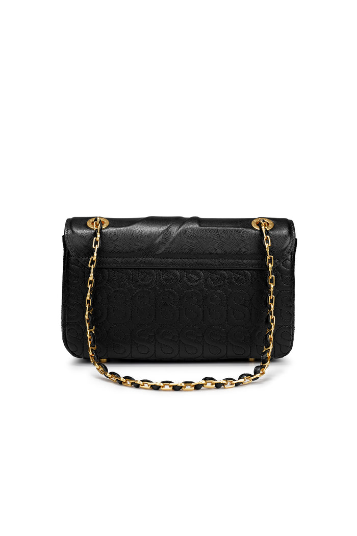 Aluna Leather Flap Bag Medium - Black